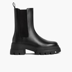 Women's Reign Chunky Outsole Chelsea Boot In Black - Thursday Boots Bike Riding Outfits, Thursday Boots Women, Black Loafers Men, Trendy Mom Outfits, Thursday Boots, 2024 Aesthetic, Wardrobe Refresh, Lug Sole Boots, Boot Companies