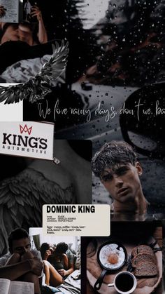 a collage of photos with the words king's community above them