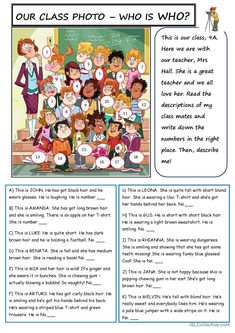 a page from the book our class photo - who is who? with an image of children