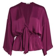 Ramy Brook Katrina Satin Top, Xs In Berry. Never Worn Purple V-neck Top For Evening, Chic Silk Tops For Brunch, Chic Purple Silk Top, Elegant Purple Top For Day Out, Elegant Purple Tops For Date Night, Elegant Purple Top For Date Night, Chic Purple Top For Date Night, Realistic Outfits, Berry Color