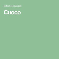 a green background with the words cuoco written in white on it and an image of a