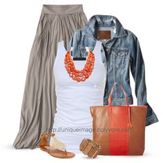 Summer Outfit by uniqueimage on Polyvore Summer Outfit Polyvore, Stile Boho Chic, Outfit Polyvore, Mode Casual, Statement Necklaces, Looks Style, Outfit Casual, Spring Summer Outfits