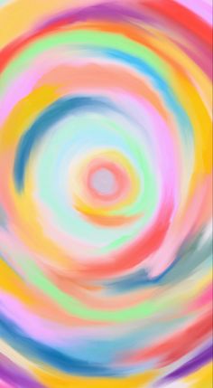 an abstract painting with multicolored circles