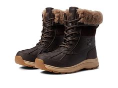 UGG Adirondack Boot III - Women's Cold Weather Boots : Stout Leather : Enjoy the great outdoors with the superior style in the waterproof leather and suede UGG Adirondack Boot III mid-calf lace-up boot! Features DryTech waterproof bootie construction with non-wicking nylon laces and a cuffable shaft that may be worn up or down. UGGpure wool linings and a enerG Comfort System insole designed with built-in arch support and an additional layer of moisture-wicking, open-cell PU foam for added comfor Adirondack Ugg Boots, Ugg Adirondack, Uggs Boots, Insole Design, Weather Boots, Cold Weather Boots, Winter Clothing, Womens Uggs, Ugg Boots