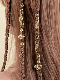 Estilo Hippie, Hair Rings, Estilo Boho, Aesthetic Hair, Pretty Hairstyles, Hair Jewelry, Hair Looks, Hair Goals, Hair Inspo