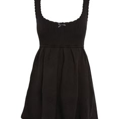 Equal Parts Flirty, Feminine And Fun: This Knit Babydoll Dress With A Ribbed Bodice, Pointelle Detailing At The Skirt And Scalloped Trim. Scoop Neckline Ribbed Bodice Ribbon Detail At Front Hand Wash Separately And Dry With Care Imported Self: 50% Viscose, 28% Polyester, 22% Polyamide Pointelle Knit, Dream Clothes, Babydoll Dress, Fashion Killa, Look Cool, For Love, Pretty Dresses, Aesthetic Clothes, Pretty Outfits