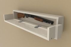 How to make this easy to build DIY Floating shelf with a Secret Compartment Gun Safe. This hidden compartment hides your firearm in plan site. Easy quick access when needed. Wood Hobbies, Reloading Room, Trailer Renovation, Sports Facility, Concealment Furniture, Hidden Safe, Wooden Mantel, Floating Shelves Kitchen