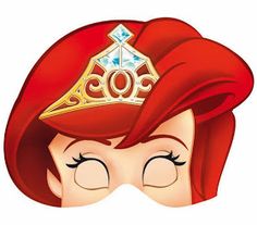 a woman with red hair wearing a tiara on top of her head and eyes closed