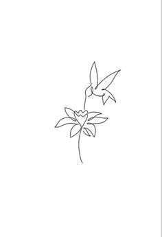 a single line drawing of a flower on a white background