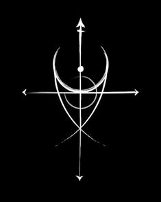 an arrow and two arrows on a black background