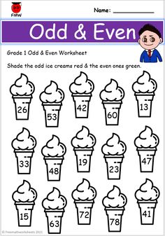 Free Grade 1 Math worksheets Gr 1 Math Worksheets, Odd Even Worksheet, Odd Even Worksheet For Grade 1, Odd And Even Numbers Worksheet For Grade 1, 1std Maths Worksheets