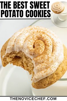 the best sweet potato cookies with cream cheese frosting