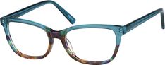 These rectangle glasses have a striking two-tone design with a tortoiseshell pattern on the lower rim and translucent slate blue on the upper rim and temple arms. Made with hand-polished acetate the medium-sized eyeglasses features spring hinges for a comfortable wear. | Zenni Women's Rectangle Prescription Eyeglasses Pattern Tortoiseshell Plastic Zenni Optical Glasses, Optical Glasses Women, Glasses 2023, Cute Glasses Frames, Rolls Homemade, Glasses Frames Trendy, Fancy Glasses, Classic Meatloaf, Womens Glasses Frames