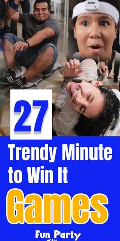 the cover of 27 trendy minute to win it games fun party