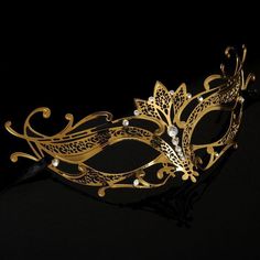 Black And Gold Masquerade Mask, Sweet 16 Masquerade Party, Gold Masquerade Mask, Mystery Hostess, Masquerade Ball Mask