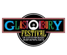 the logo for glastonbury festival, which features an image of a record player