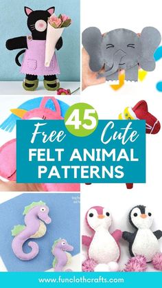 the top 25 free felt animal patterns for kids