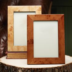 Burled Wood 4 x 6 Photo Frame in Gift Box in Various Colors Wood Box Picture Frames, Square Wood Picture Frames, Blonde Wood Picture Frames, Modern Picture Frames Wood, Contemporary Picture Frames, Charleston Homes, Burl Wood, Dark Brown Color, Burke Decor