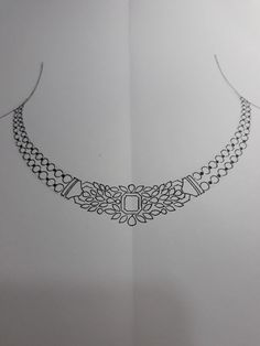 Necklace Sketch Design, Jwellery Designing Drawing, Design Shoes Drawing, Necklace Sketch, Dubai Jewellery, Jewellery Sketch, Jewellery Designing, Sketches Design