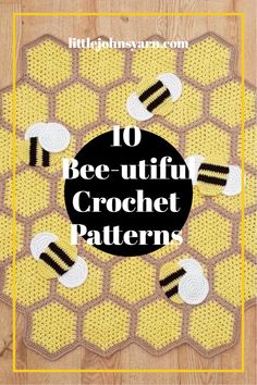 a crochet pattern with the words 10 bee - utiful crochet patterns