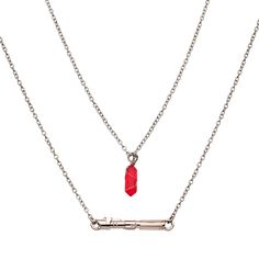 Show off your love for the Star Wars universe with this set of necklaces inspired by Star Wars: Obi-Wan Kenobi. It features a red simulated crystal and stainless steel chain. Show off your love for the Star Wars universe with this set of necklaces inspired by Star Wars: Obi-Wan Kenobi. It features a red simulated crystal and stainless steel chain.  Chain type: rolo Metal: stainless steel Finish: polished Packaging: boxed Chain length: 18 in. with 2 in. extender Size: One Size. Color: Multi/None. Darth Vader's Lightsaber, Red Star Wars, Lightsaber Handle, Star Trek Aliens, Star Wars Necklace, Darth Vader Lightsaber, Star Wars Lightsaber, Star Wars Light Saber, Crystal Pendant Necklace