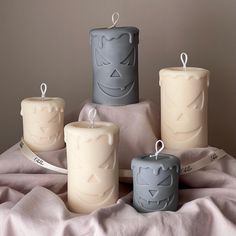 Scary Pumpkin Ghost Face Pillar Candle Dimensions: ✧ Small: 5.5cmx5cm ✧ Big: 9.5cmx6cm Weights: ✧ Small: 115g ✧ Big: 245g 💫 Estelle candles are intended as home decor but if you decide to burn them, please make sure to use a stable heat resistant surface underneath. 🍁 These aesthetic candles will help you transition any space from summer into autumn and will provide you with the most beautiful autumn decor.   💌 If you would like to add a personalized message to your orders, please leave a mes Pumpkin Ghost Face, Decoration Halloween, Aesthetic Candles, Candle Aesthetic, Pumpkin Ghost, Scary Pumpkin, Ghost Face, Beautiful Autumn, Ghost Faces