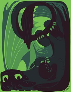 an image of a green and black poster with two alligators in the grass next to each other