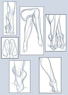 the legs and feet are drawn in pencil