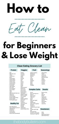 Eat Clean For Beginners, Makanan Rendah Kalori, Clean Eating Diet Plan, Clean Eating Grocery List, Motivasi Diet, Resep Diet, Makanan Diet, Eating Clean