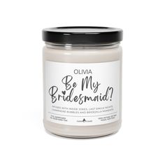 Personalized Bridesmaid Proposal Candle Gift Bridesmaid Candle Gift, Bridesmaid Proposal Candle, Proposal Candles, Engagement Candle, Bridesmaid Candle, Champagne Bubbles, Handcrafted Candles, Wedding Engagement Gifts, Bridal Party Proposal