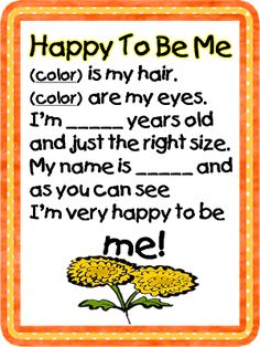 an orange and white sign that says, happy to be me color is my hair