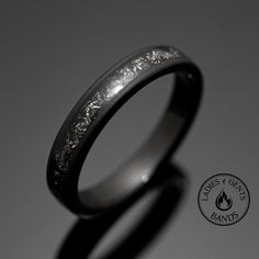 4mm Black Meteorite Sandblasted Wedding Ring, Black Obsidian Sandblasted Wedding Band - Etsy Dark Wedding Bands, Wedding Ring Black, Black Obsidian Ring, Obsidian Ring, Black Wedding Band, Dark Wedding, Black Ring, Ring Black, Black Obsidian