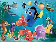 finding nemo and friends under the sea wallpaper mural for children's room