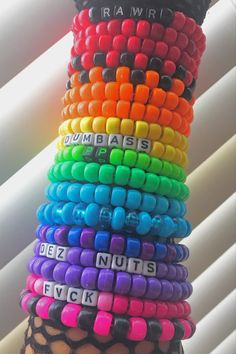 Kandi Kandi Words Ideas, Scene Bracelets, Pony Bead Bracelets, Callie And Marie