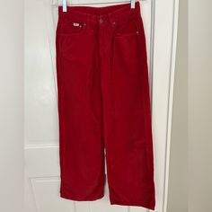 Nwot!! The Ragged Priest Red Corduroy Jeans Pants Womens Size 24 100% Cotton Corduroy High Waist Relaxed Fit Wide Leg Soft Please See Pictures For Measurements Thanks For Looking!! Tags: Streetwear Fall Winter Corduroy Relaxed Grunge Punk /Ja Cheap Red Knee-length Bottoms, Red Corduroy Bottoms With Pockets, Red Corduroy Casual Pants, Casual Red Corduroy Pants, Red High-waist Corduroy Bottoms, Red Straight Leg Corduroy Bottoms, Red Wide Leg Corduroy Pants, Red Casual Pants With Five Pockets, Casual Red Pants With Five Pockets