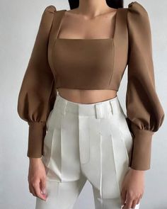 Brown Top, 가을 패션, Fancy Outfits, Teenage Fashion Outfits, Mode Inspiration, Teen Fashion Outfits