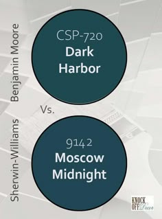 two circles with the words dark harbor and moscow midnight