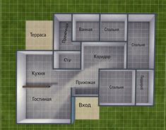 a floor plan for a house with several rooms