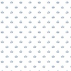 a white and blue pattern with small leaves on the left side of the image is shown