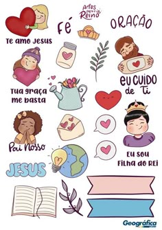 spanish stickers with the words love and other things to say in different languages on them