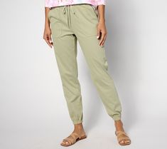 Elevate your off-duty look with these straight-leg joggers. Comfy with a flattering fit, they pair perfectly with a long-sleeve tee and sneakers. From Denim & Co.® Fashions. Casual Spring Joggers With Pull-on Style, Spring Cotton Joggers With Ribbed Waistband, Spring Cotton Joggers For Loungewear, Casual Spring Joggers, Relaxed Fit Pull-on Sweatpants For Spring, Spring Sweatpants With Relaxed Fit, Comfortable Relaxed Fit Spring Joggers, Trendy Relaxed Fit Summer Joggers, Spring Comfortable Relaxed Fit Joggers