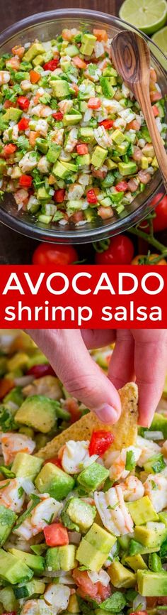 avocado shrimp salsa is an easy and healthy side dish