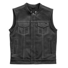 POW - Men's Leather Motorcycle Vest - Limited Edition Factory Customs First Manufacturing Company S Western Vest, Pow Mia, Access Panels, Mens Club, Biker Leather, Motorcycle Outfit