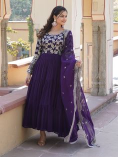 Our exquisite purple jacquard gown is adorned with delicate sequin embroidered work. This enchanting ensemble is paired with a matching purple georgette dupatta, featuring intricate sequin and embroidered cutwork, complemented by elegant designer lace work. The rich purple hue is a symbol of luxury and sophistication, making it the perfect choice for festivals, events, and any special occasion where you want to make a lasting impression.
This function-wear gown is designed to accommodate a wide Elegant Purple Sharara With Chikankari Embroidery, Purple Anarkali Set With Dabka Work, Purple Anarkali Set With Chikankari Embroidery, Purple Anarkali Sharara With Chikankari Embroidery, Festive Purple Anarkali Set With Chikankari Embroidery, Purple Chikankari Embroidered Floor-length Salwar Kameez, Anarkali Sharara In Lavender With Intricate Embroidery, Lavender Anarkali Sharara With Intricate Embroidery, Purple Salwar Kameez With Mirror Work For Reception