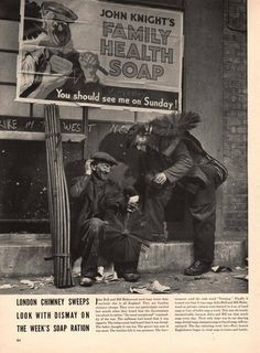 an old advertisement for john knight's family health soap with two men sitting on the curb