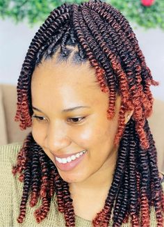 Passion Twists Hairstyle Natural Hair, Spring Twists Hairstyles, Braids Sizes, Spring Twist Hairstyles, Spring Twist Braids, Loc Braids, Latest Hair Styles, Hair Braiding Styles, Latest Braided Hairstyles