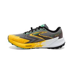 Light and responsive to help you run faster and farther on the trails. Running Shoes Design, Brooks Running Shoes, Brooks Running, Brooks Shoes, Keep Fit, Black Running Shoes