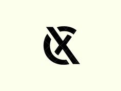 a black and white logo with the letter x