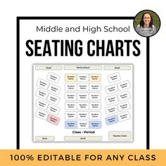 the middle and high school seating chart is shown in this book, which shows students how to