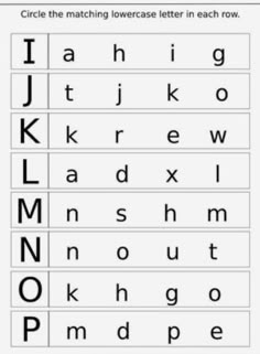 a printable alphabet worksheet with the letters in each row to learn how to read